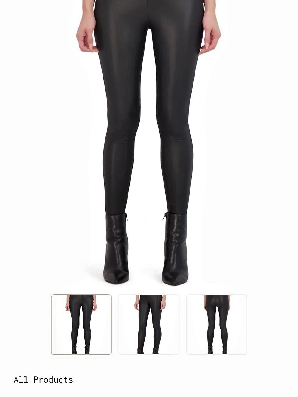 Ookie & Lala High Waisted Vegan Leather Leggings Black Medium NWT
